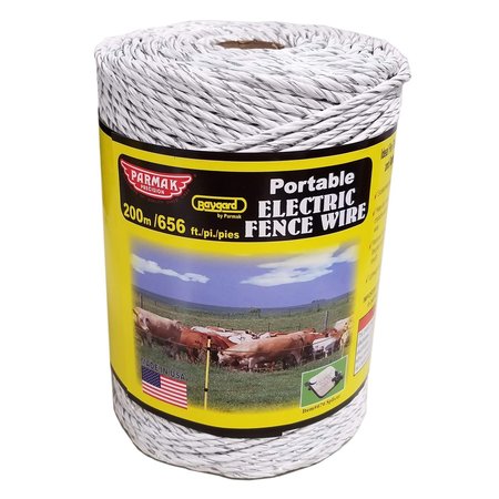 Baygard Parmak  Electric-Powered Portable Electric Fence Wire White 678